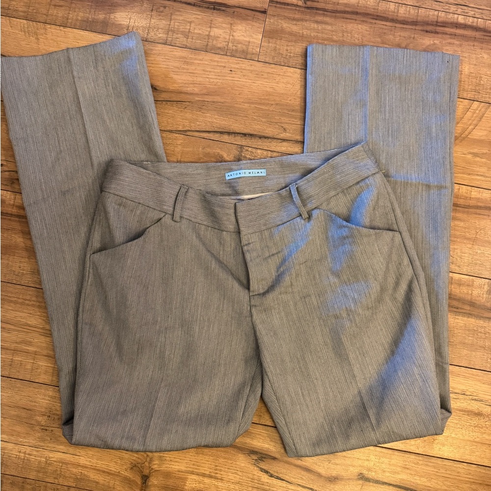 ANTONIO MELANI Gray Textured Pants